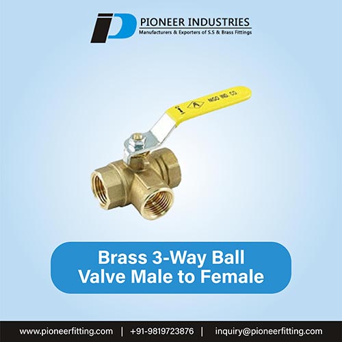 Brass 3-Way Ball Valve Male to Female
